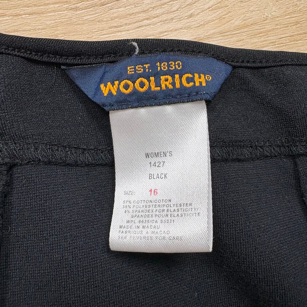 Woolrich Wide Leg Cotton Pant Women’s 16 Color Black - Picture 3 of 6